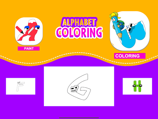 Alphabet Glitter Lor Coloring