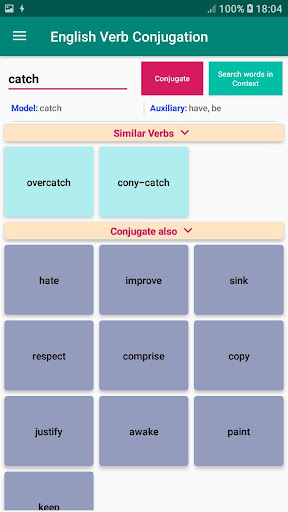 English Verb Conjugation Conjugator Translation Apps On Google Play
