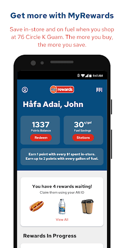 Android application MyRewards Guam screenshort