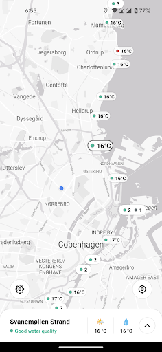 Android application Swimming Water Quality Denmark screenshort