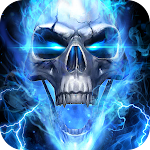 Cover Image of Download Blue Fire Skull Themes & Wallpapers 2.4.2 APK