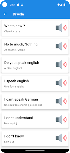 Android application Meso Anglisht & Fjalor screenshort
