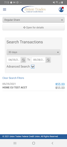 UTFCU Mobile Screen 3
