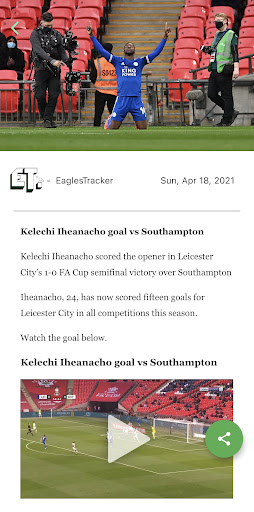 EaglesTracker Screen 2
