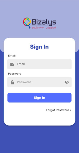 Android application Bizalys Practice Management screenshort