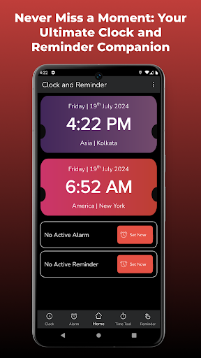 Android application Clock and Reminder screenshort