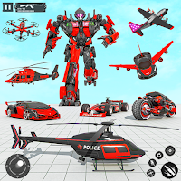 Flying Helicopter Robot Car Transform Robot Game