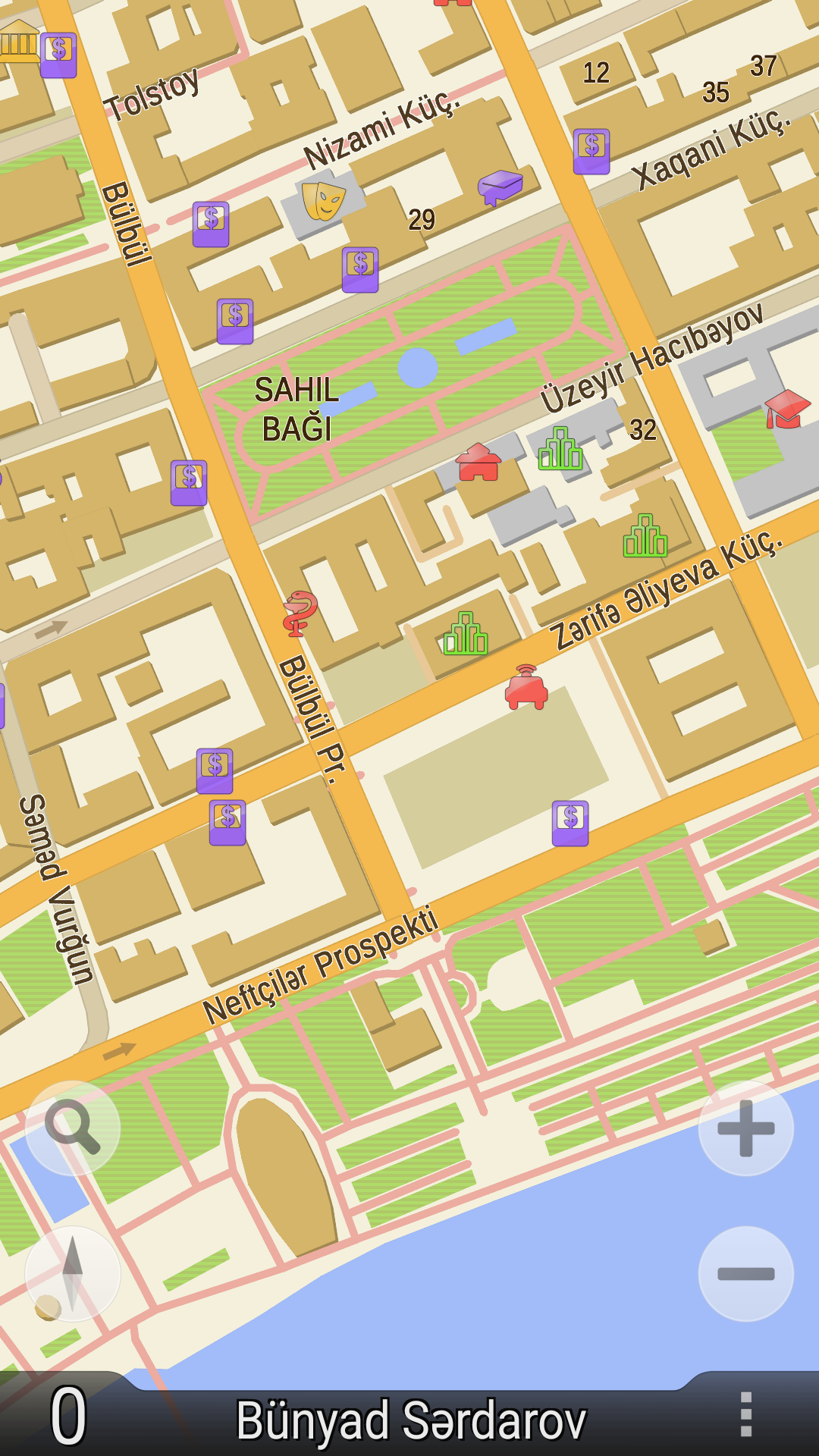 Android application GPS navigator TourMap screenshort