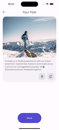 PostPerfect: Social Media Post Screen 3