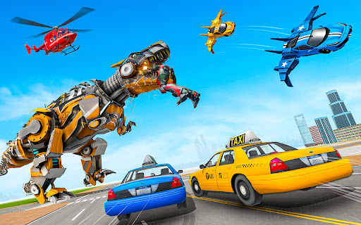 Flying Taxi Robot Car Games 3D 1.38 screenshots 15