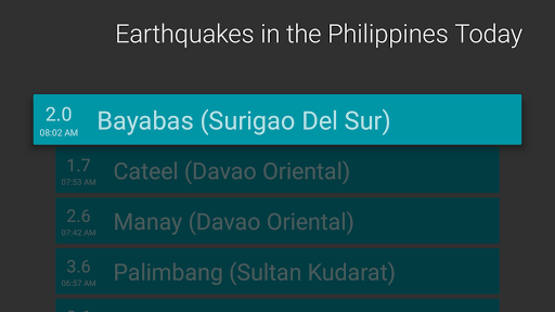 Android application PH Weather & Earthquake For TV screenshort