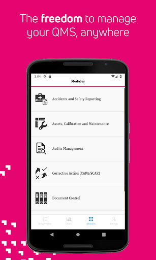 Android application ETQ Reliance screenshort