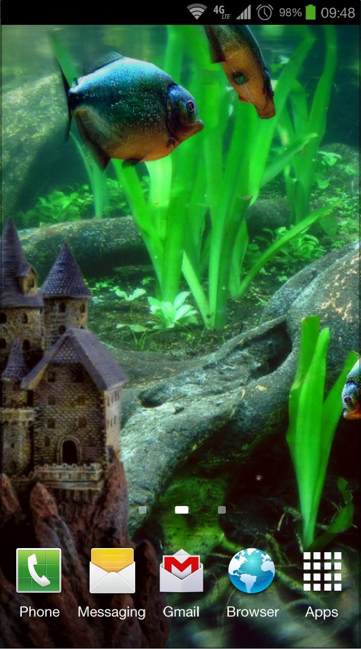Android application Piranha Aquarium 3D lwp screenshort
