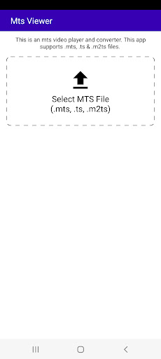 Android application MTS Video Player & Converter screenshort