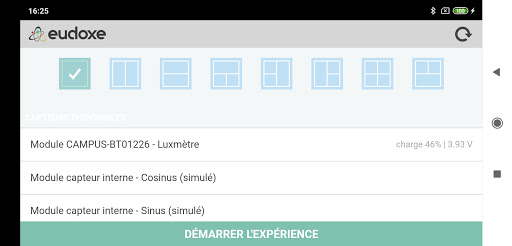 Android application Eudoxe screenshort