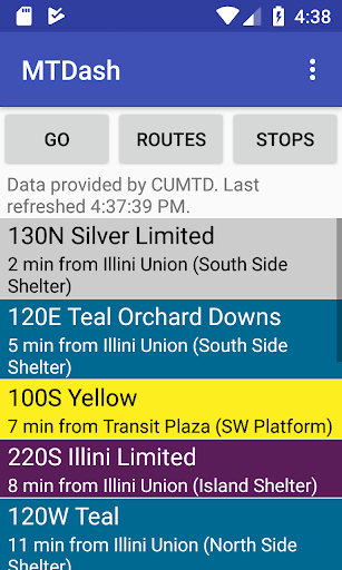 Android application MTDash for C-U MTD screenshort