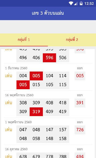 Android application เลข 3 ตัวบน หวย 3 ตัวบน (แม่น) screenshort