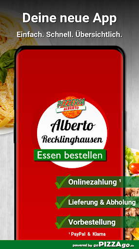 Android application Pizzeria Alberto Recklinghause screenshort