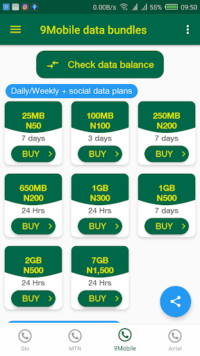My Data App Screen 3