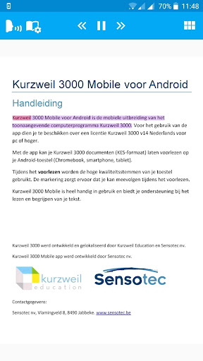 Kurzweil 3000 Mobile Screen 2