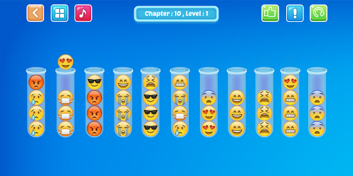 Android application Emoji Sort Puzzle 2024 screenshort