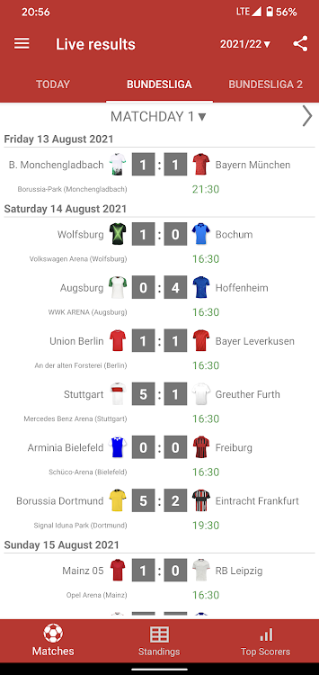 Live Scores for Bundesliga - 4.3.4 - (Android)