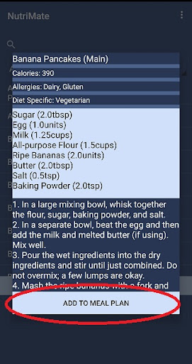 NutriMate: Trusted Food Guide Screen 3