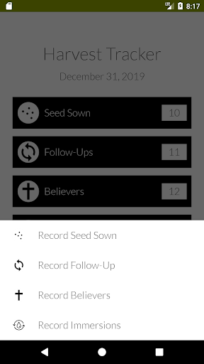 Harvest Tracker Screen 2