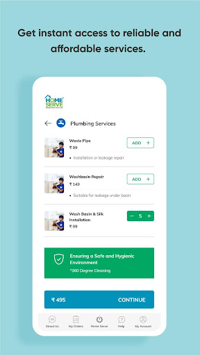 Home Serve Screen 3