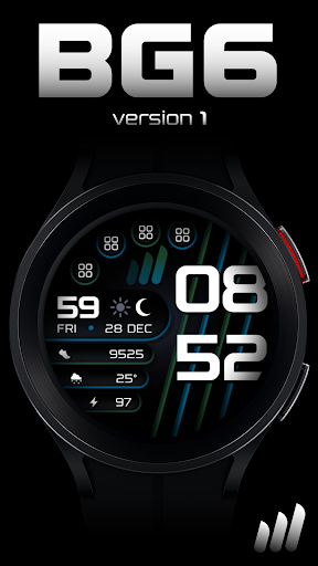 Android application NW BG6 Wear OS Watch Face screenshort
