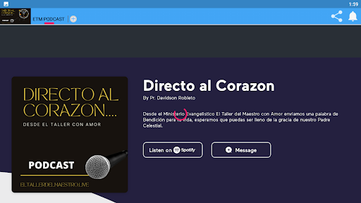 DIRECTO AL CORAZON PODCAST Screen 2