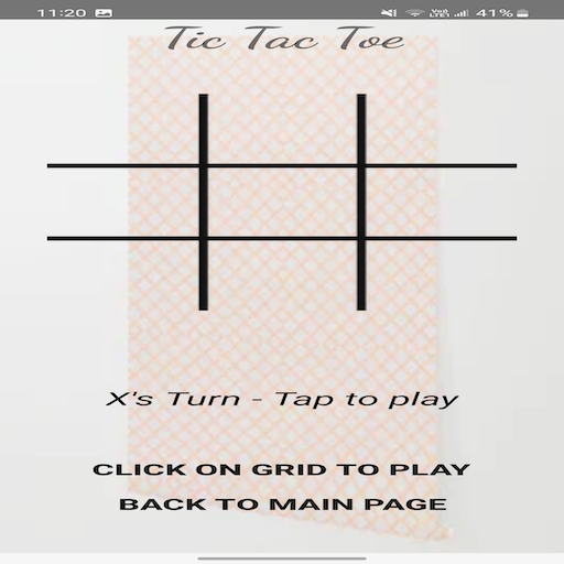 Tic Tac Toe Game Screen 3