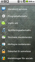 screenshot of Handcent SMS Swedish Language