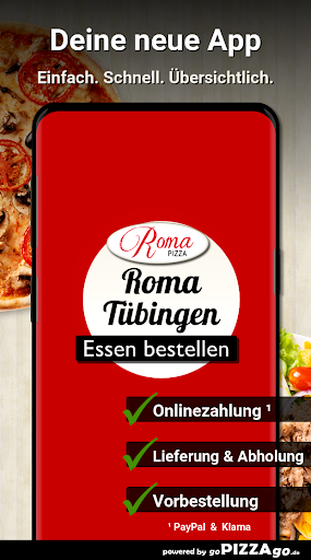 Android application Roma Pizza Service Tübingen Lu screenshort