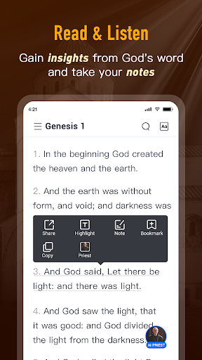 Bible Daily, KJV Bible + Audio Screen 3
