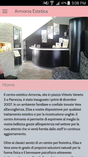 Android application Armonia Estetica screenshort