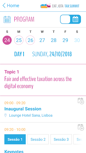 Android application Tax Summit 2018 screenshort