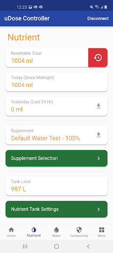uDOSE Controller Screen 3