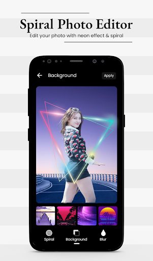 Spiral Photo Editor  Neon Effects