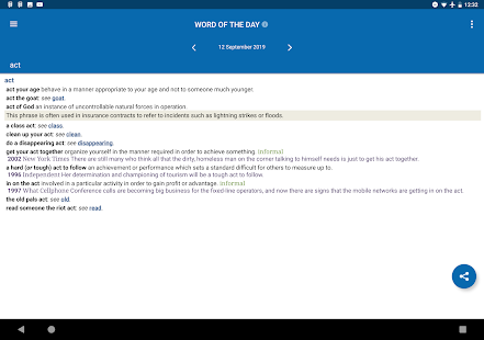 Oxford Dictionary of Idioms Screenshot