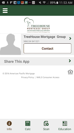 Screenshot of TreeHouse Mortgage Group