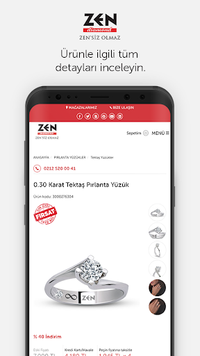 Android application Zen Pırlanta screenshort