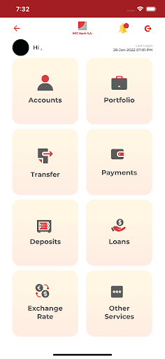 NFC Bank MobileBanking Screen 3