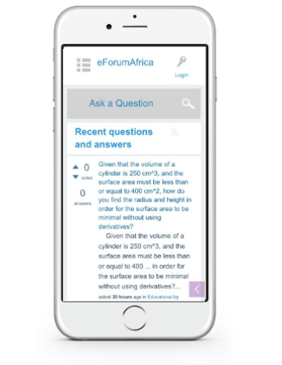 Android application eforumAfrica screenshort
