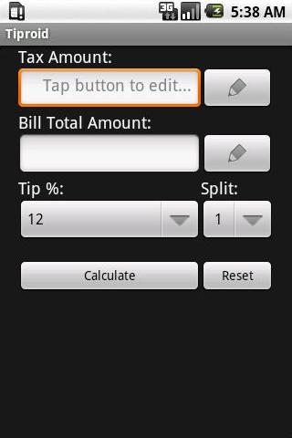 Android application Tiproid screenshort