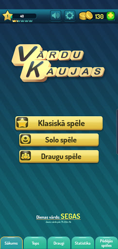 Android application Vārdu Kaujas screenshort