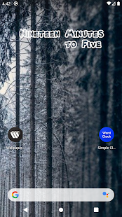 Clock Widget - Captura de pantalla de Word Clock