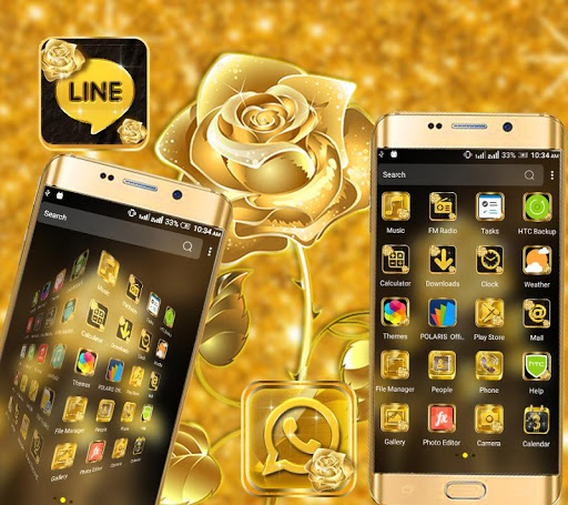 Golden Rose Launcher Theme Screen 3