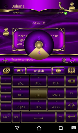 Abstract Violet Go Keyboard th Screen 2