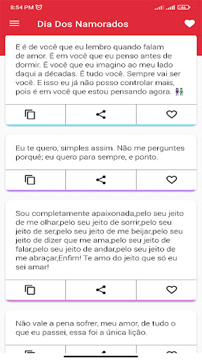 Android application namorados mensagens amor screenshort
